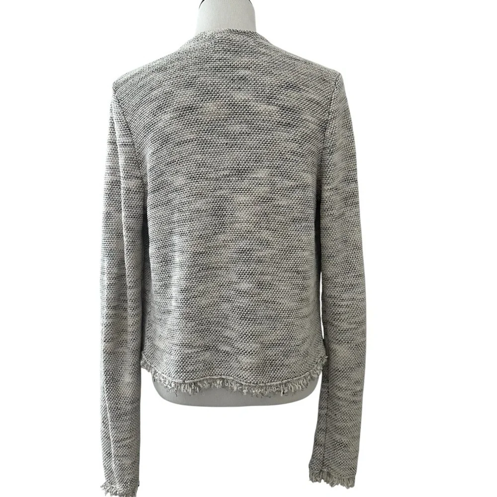 Joie Nalah B Tweed Open Fron Cardigan in Smokey gray tones
